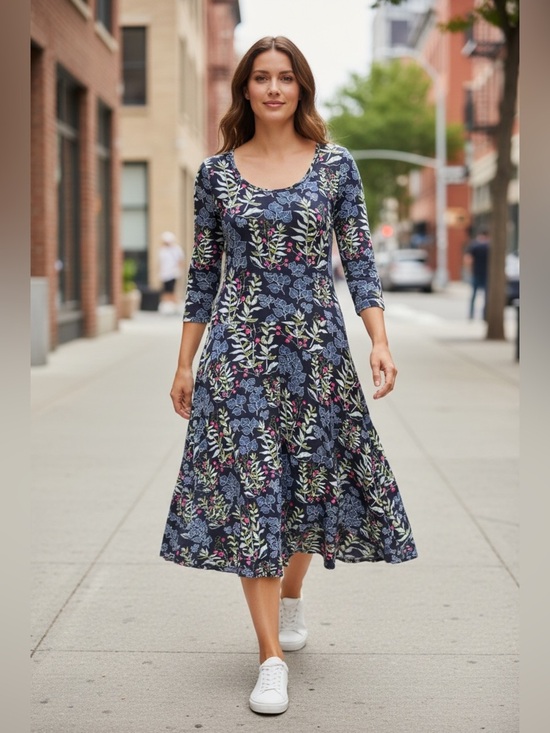 Dharma Dresses & Skirts - Floral Scoop Neck Midi Dress by Dharma, Size M